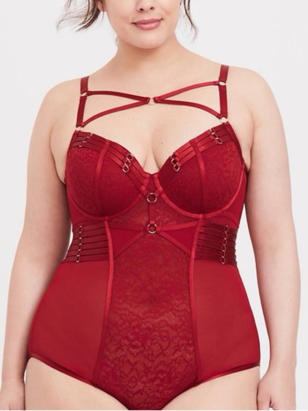 Torrid strappy bodysuit lingerie